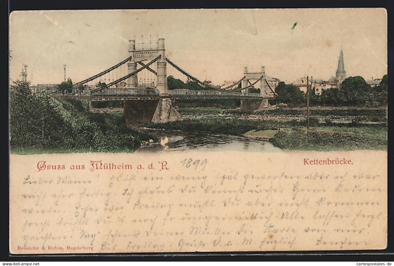 AK Mülheim / Ruhr, Blick Auf Die Kettenbrücke  - Muelheim A. D. Ruhr