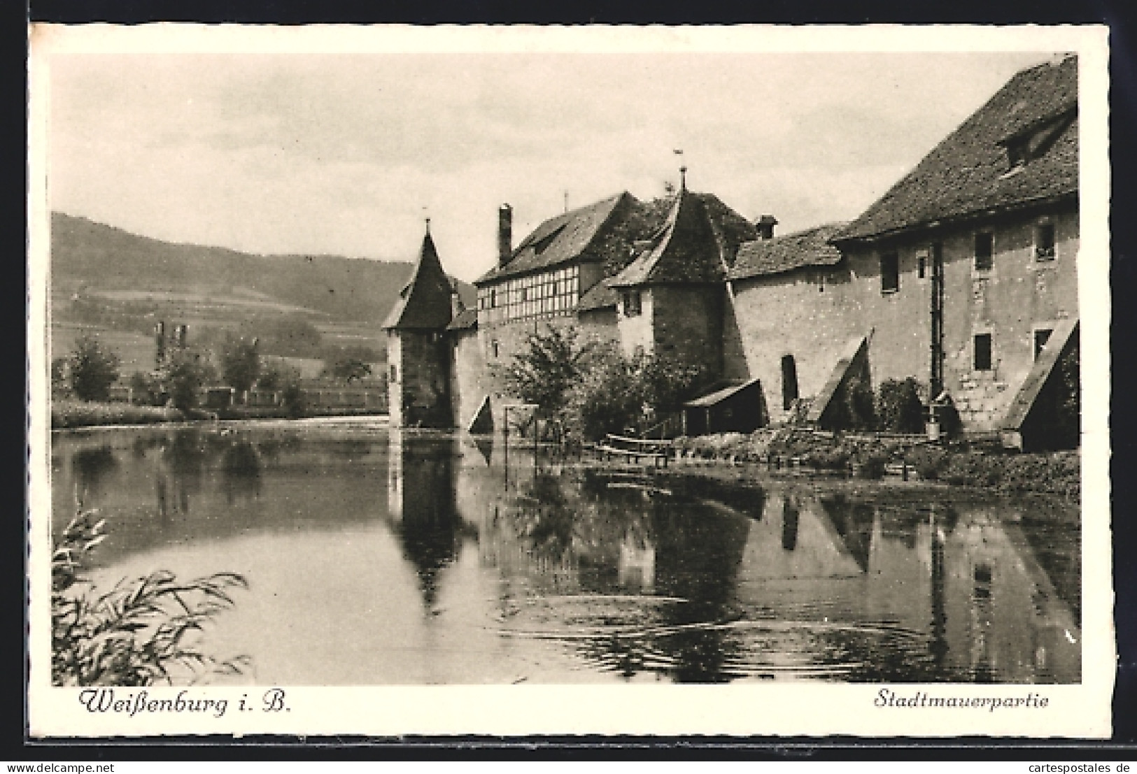 AK Weissenburg I. B., Uferpartie An Der Stadtmauer  - Weissenburg