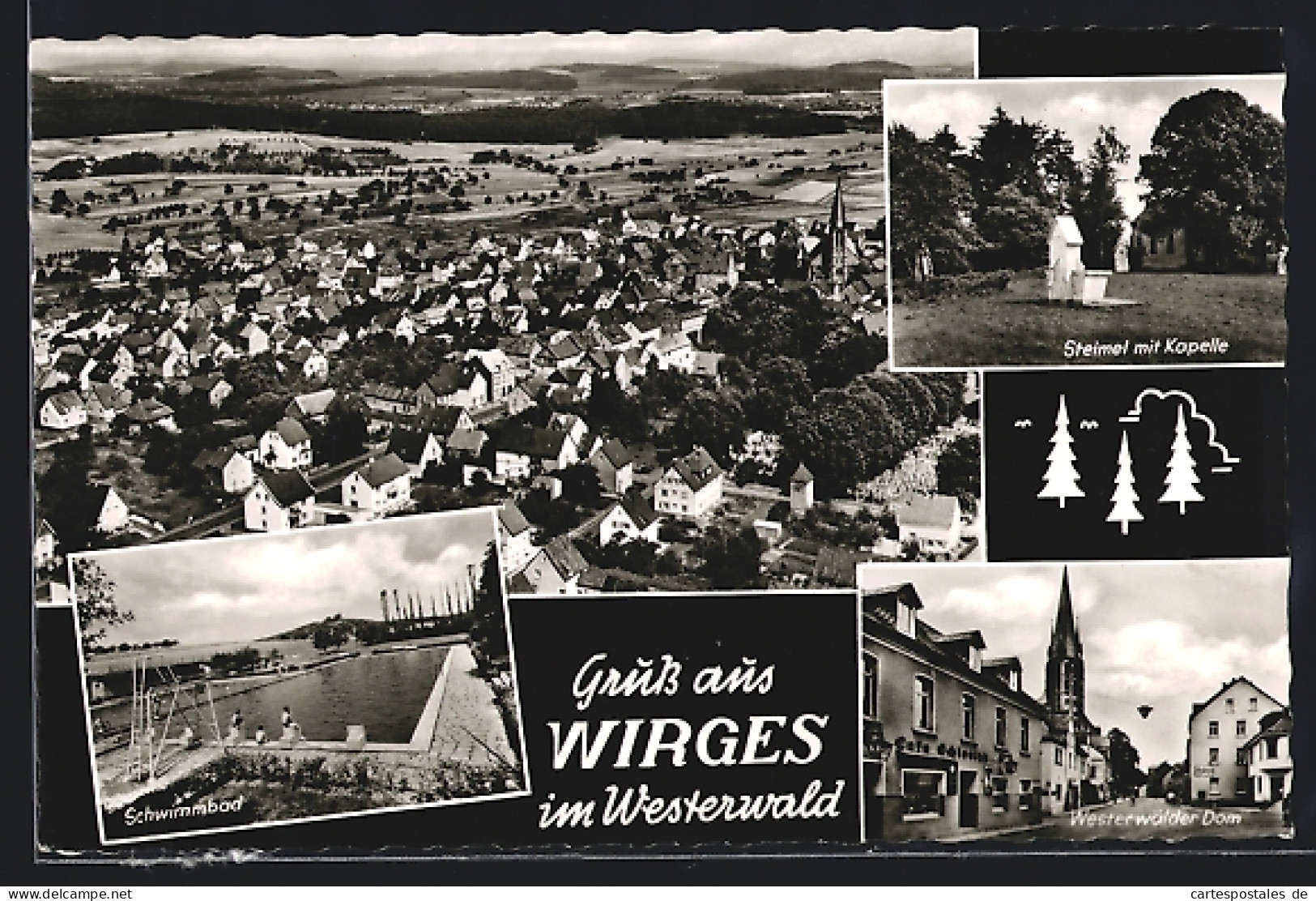AK Wirges /Westerwald, Steimel Mit Kapelle, Schwimmbad, Westerwälder Dom  - Other & Unclassified