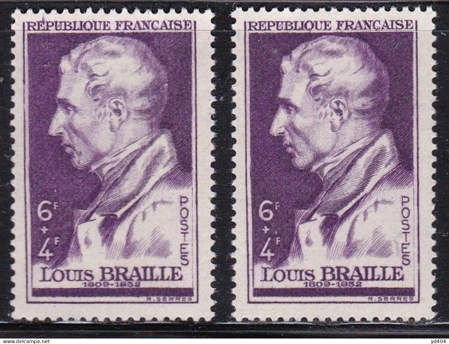 FR7143 - FRANCE – 1947 – L. BRAILLE - Y&T # 793(x2) MNH - Ungebraucht
