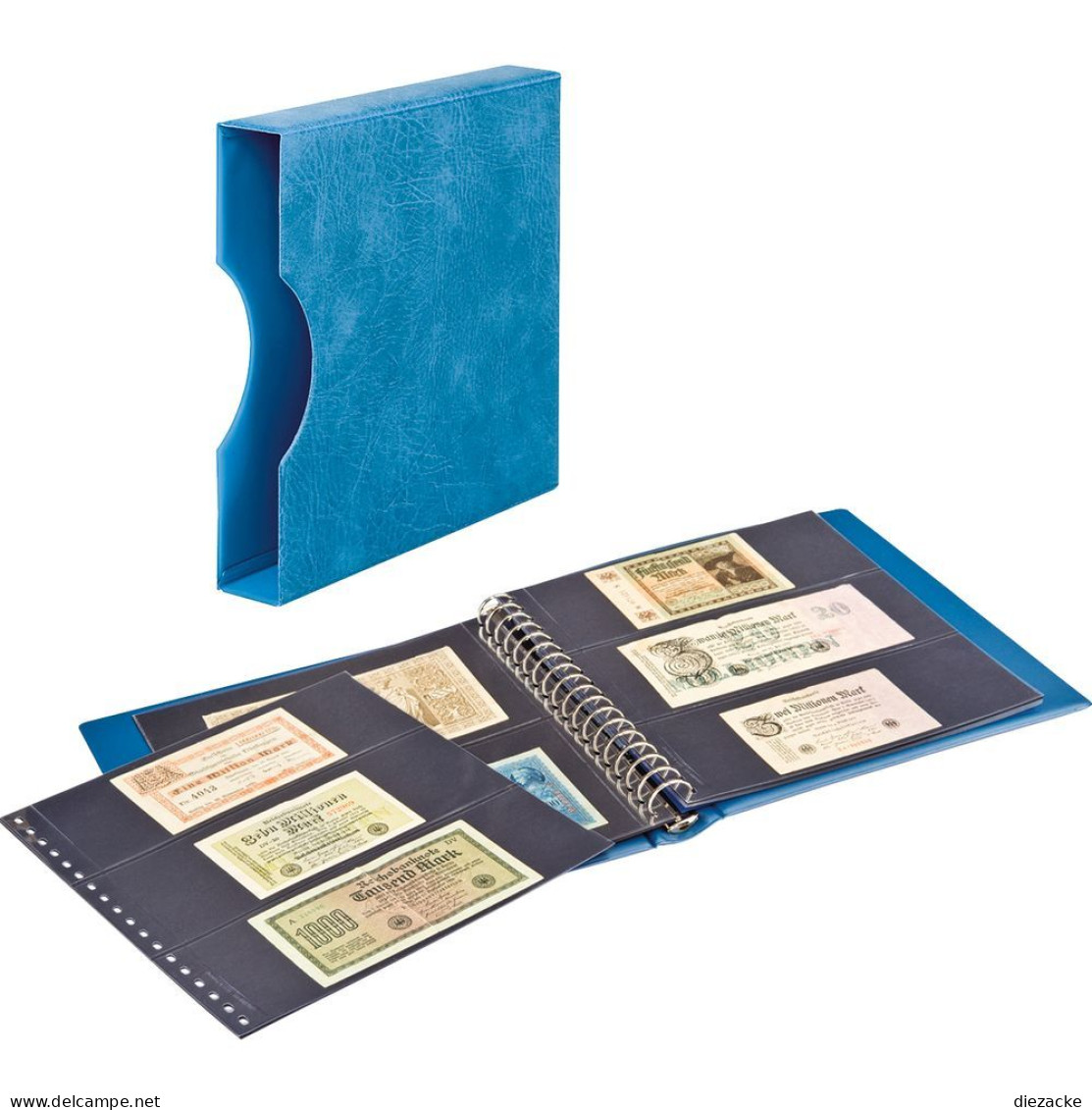 Lindner Banknotenalbum Regular Mit Kassette Blau 2815-814-B Neu - Supplies And Equipment