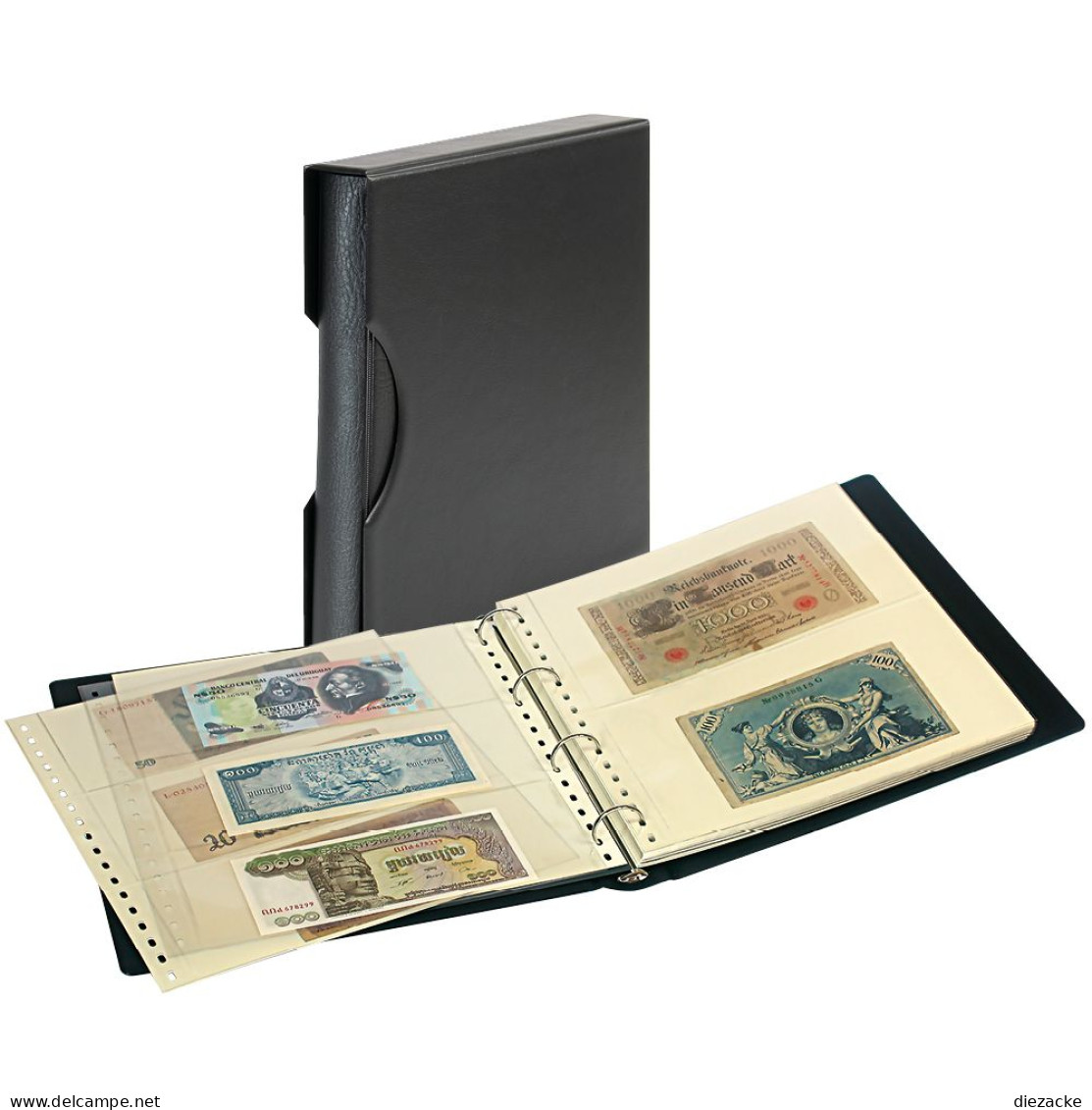 Lindner Banknotenalbum Mit Kassette Schwarz SRSBN-814 Neu - Materiaal