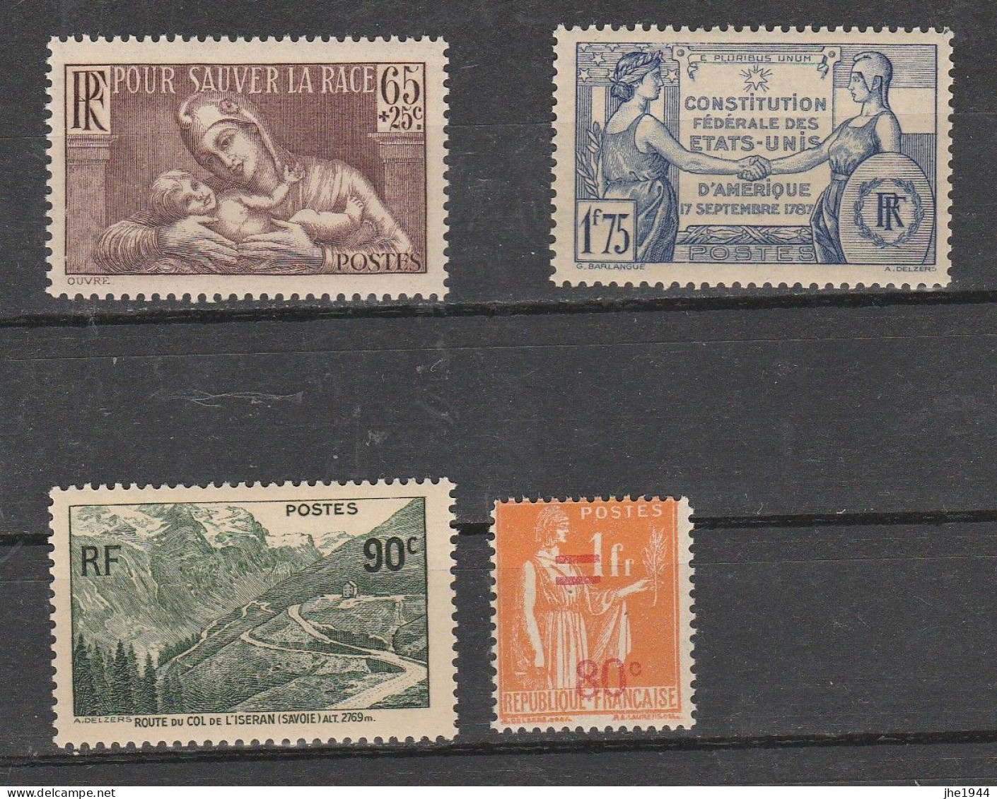 France N° 356 à 359** Les 4 Valeurs - Unused Stamps