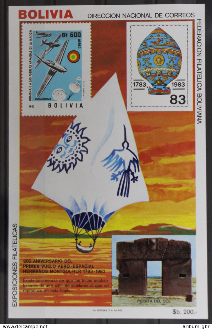 Bolivien Block 133 Postfrisch Luftfahrt #GY156 - Bolivien