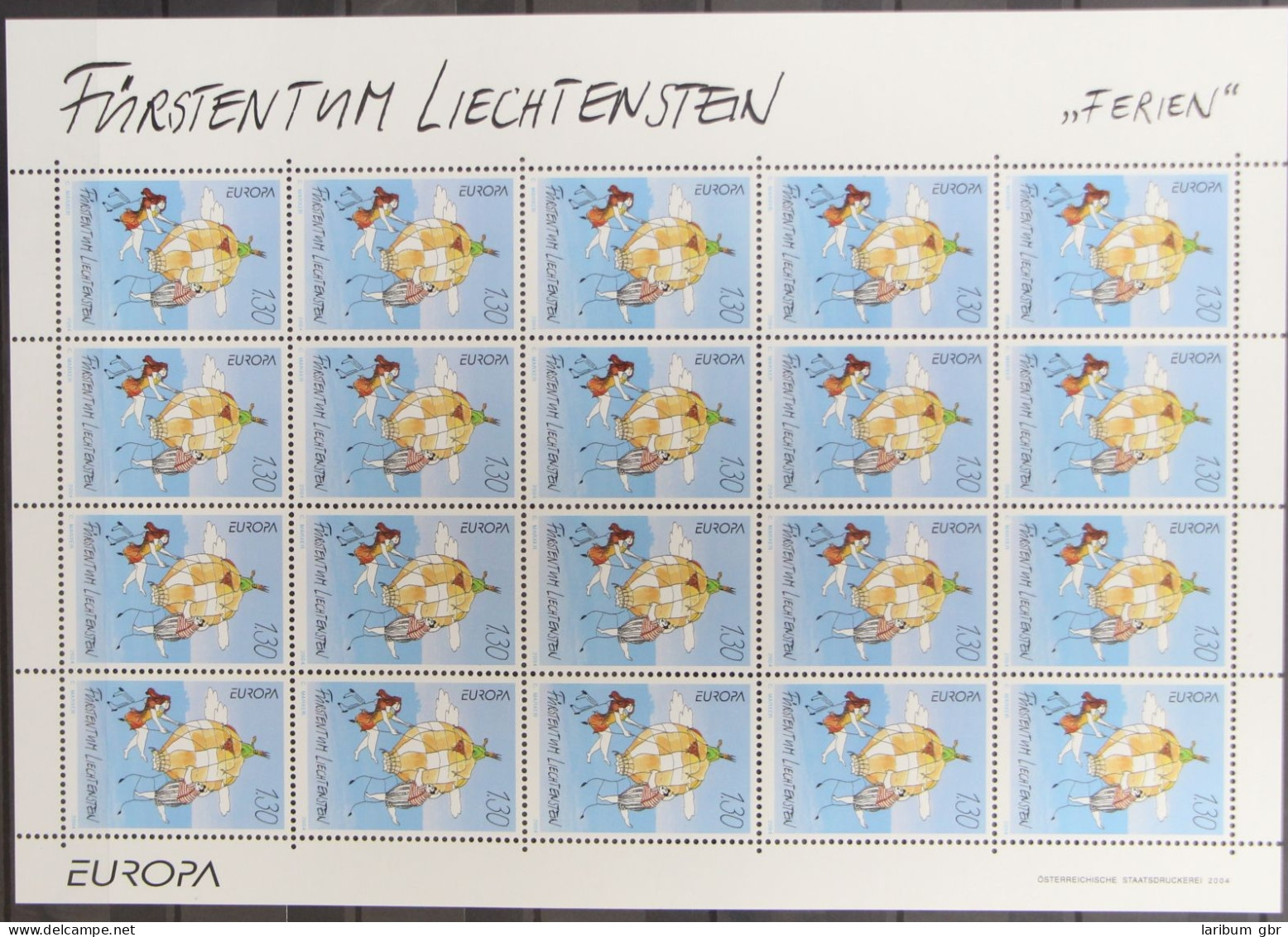 Liechtenstein Kleinbogen 1340 Postfrisch CEPT #GG989 - Otros & Sin Clasificación
