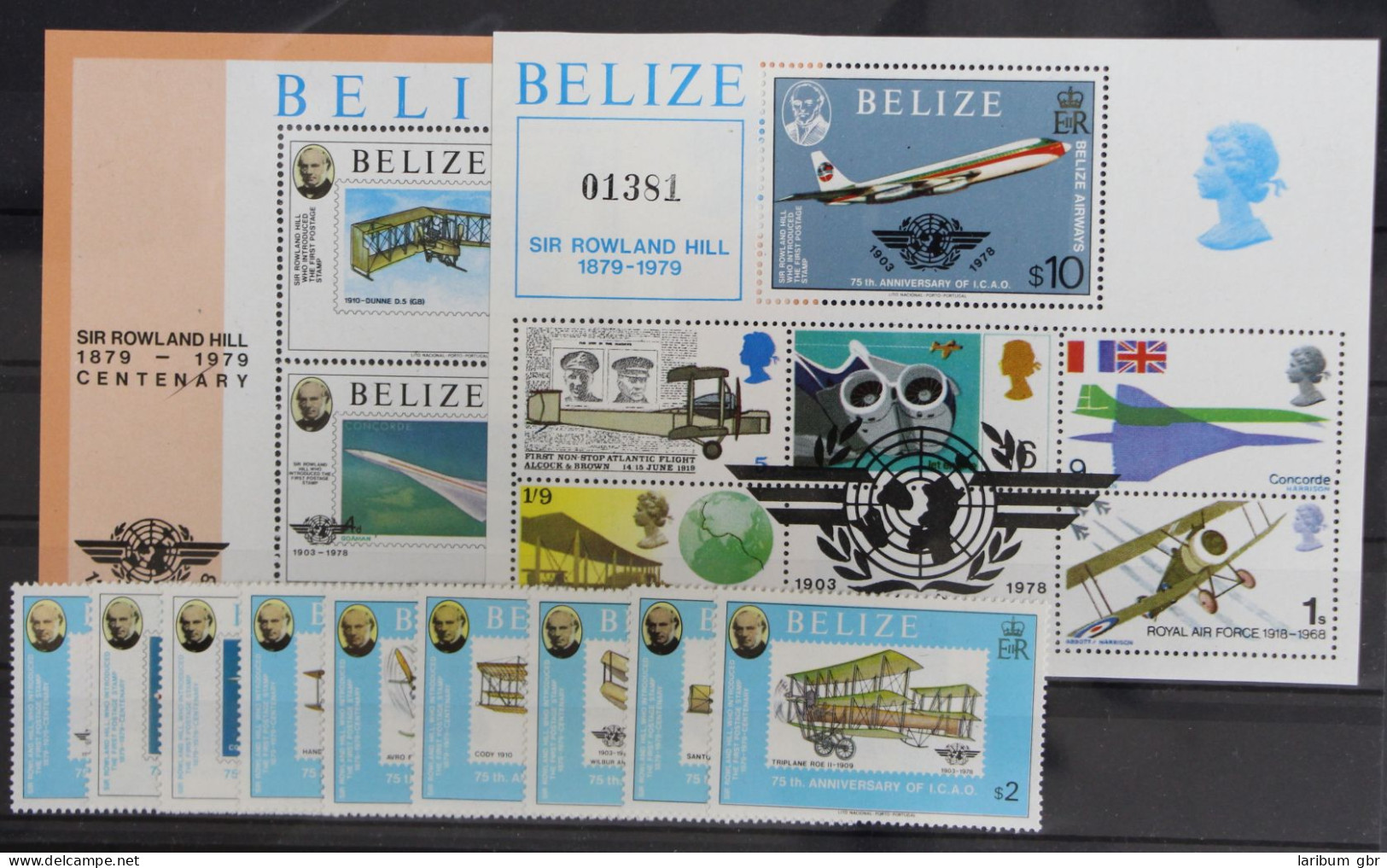 Belize 420-428 Und Block 8 Und 9 Postfrisch Luftfahrt #GY149 - Belize (1973-...)