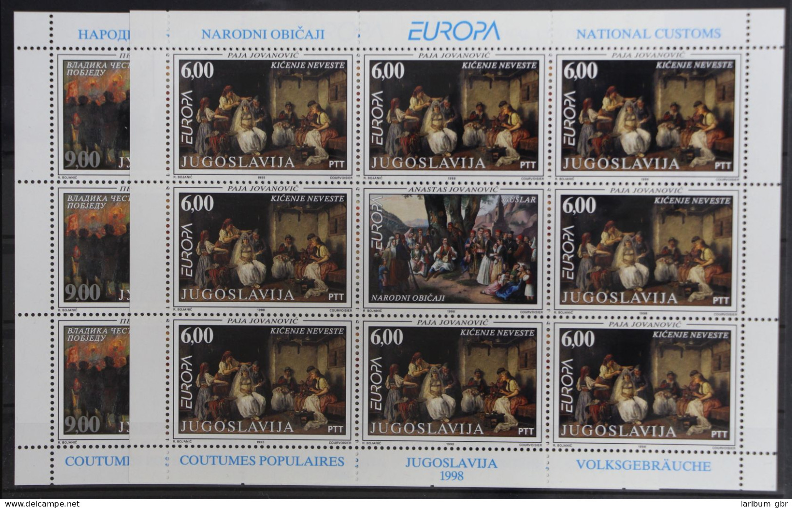 Jugoslawien 2855 Und 2856 Postfrisch Kleinbogensatz / CEPT #GY145 - Sonstige & Ohne Zuordnung