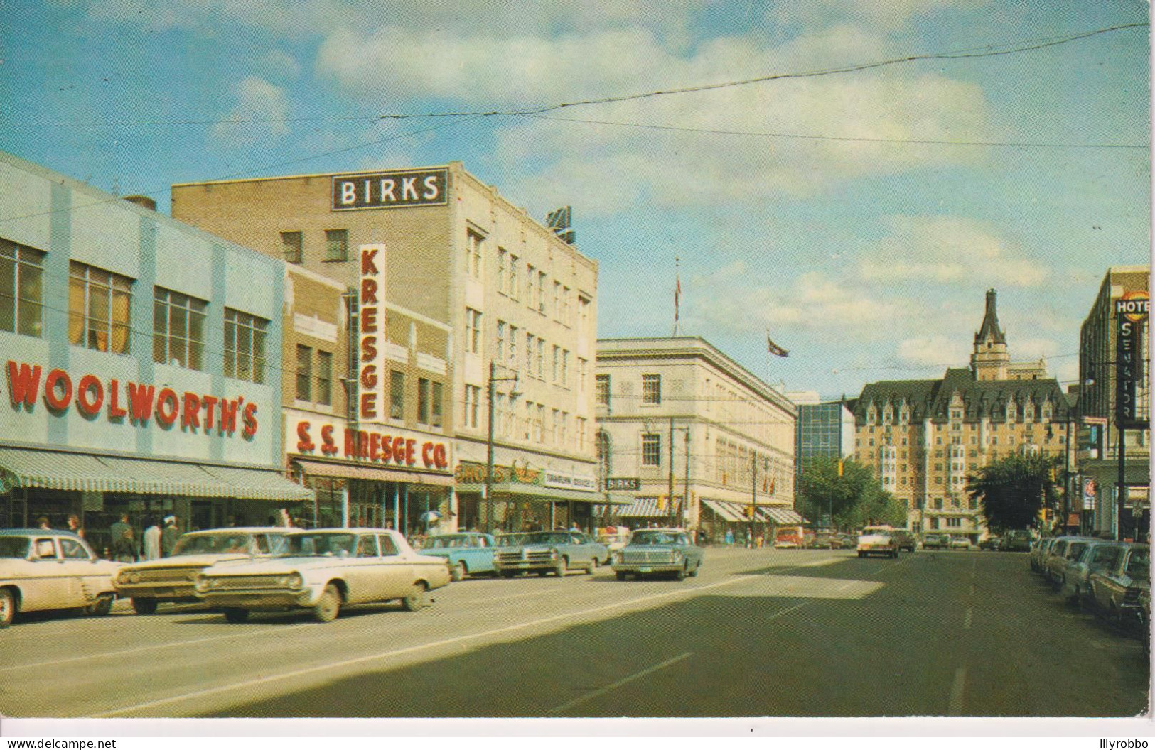 CANADA - Saskatoon 21st Street - Superb Old Cars And Shops Etc - Colour RPPC - Saskatoon