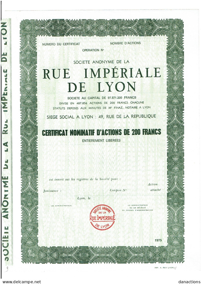 69-RUE IMPERIALE DE LYON. SA DE LA ...    Lot De3 - Other & Unclassified