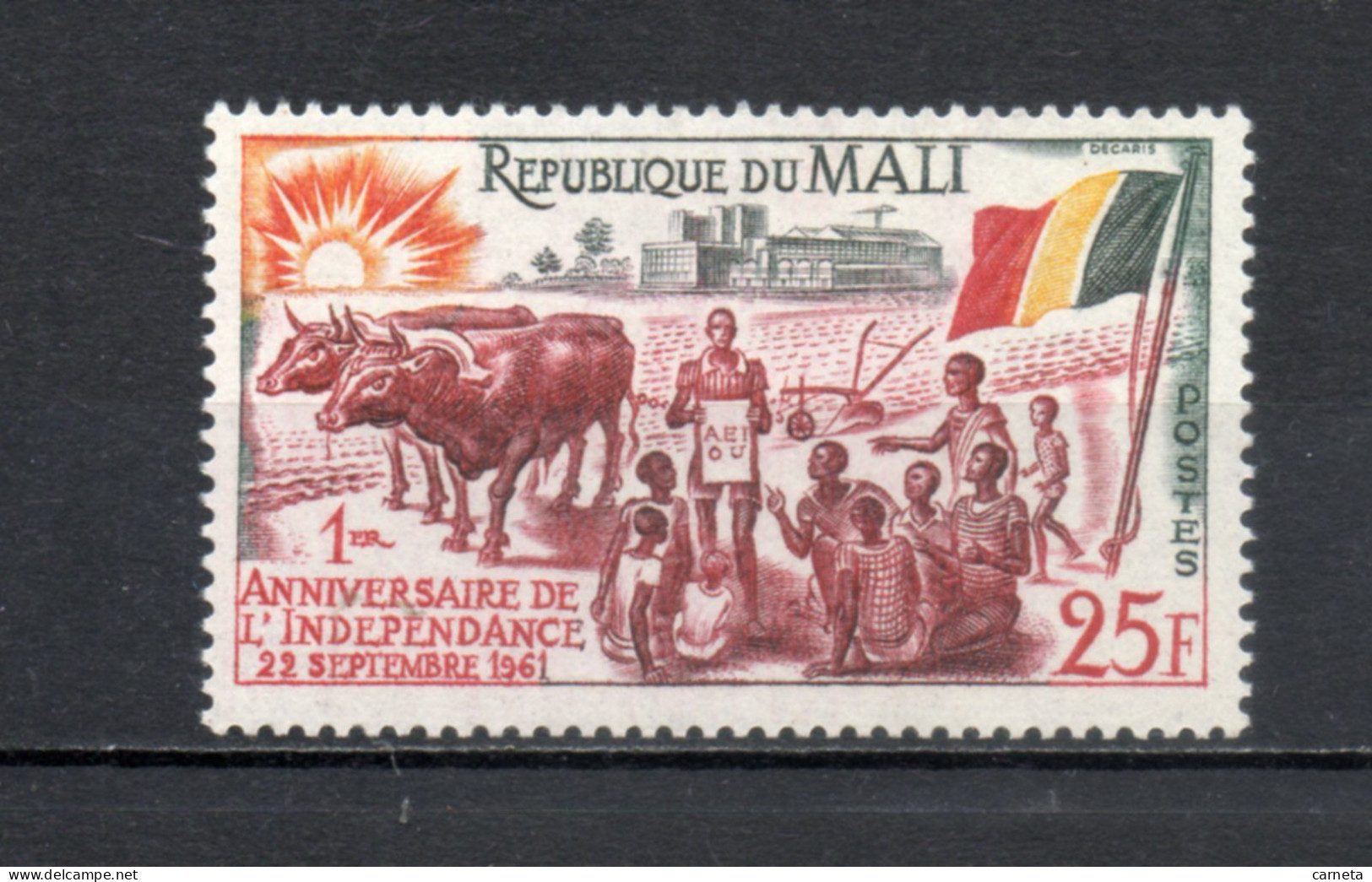 MALI  N° 15  NEUF SANS CHARNIERE  COTE 1.20€    INDEPENDANCE ANIMAUX - Mali (1959-...)