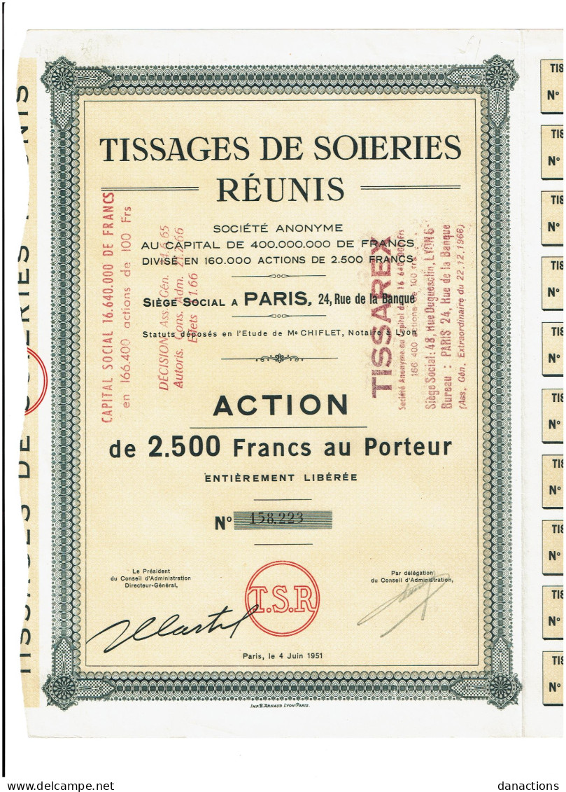 69-TISSAGES DE SOIRIES REUNIS. PARIS/ LYON  Lot De 2 - Autres & Non Classés