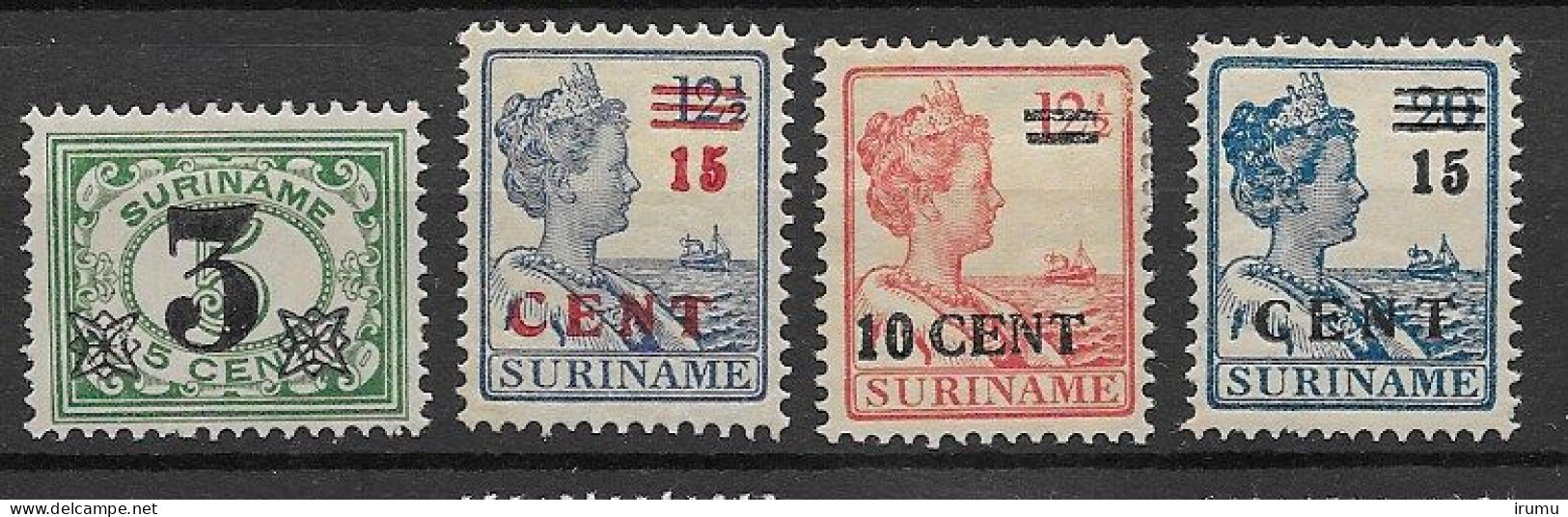 Suriname 1925, NVPH 111-14 MH, Kw 7 EUR (SN 2913) - Surinam ... - 1975