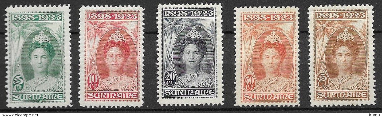 Suriname 1923, NVPH 104-7,110 MH, Kw 130 EUR (SN 2914) - Suriname ... - 1975