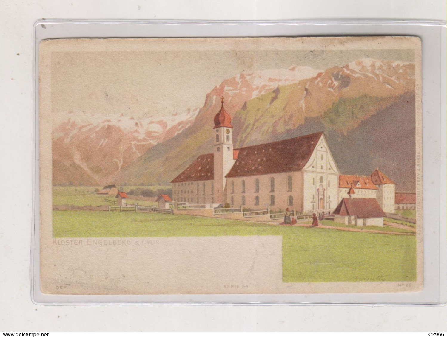 SWITZERLAND KLOSTER ENGELBERG Nice Postcard - Engelberg