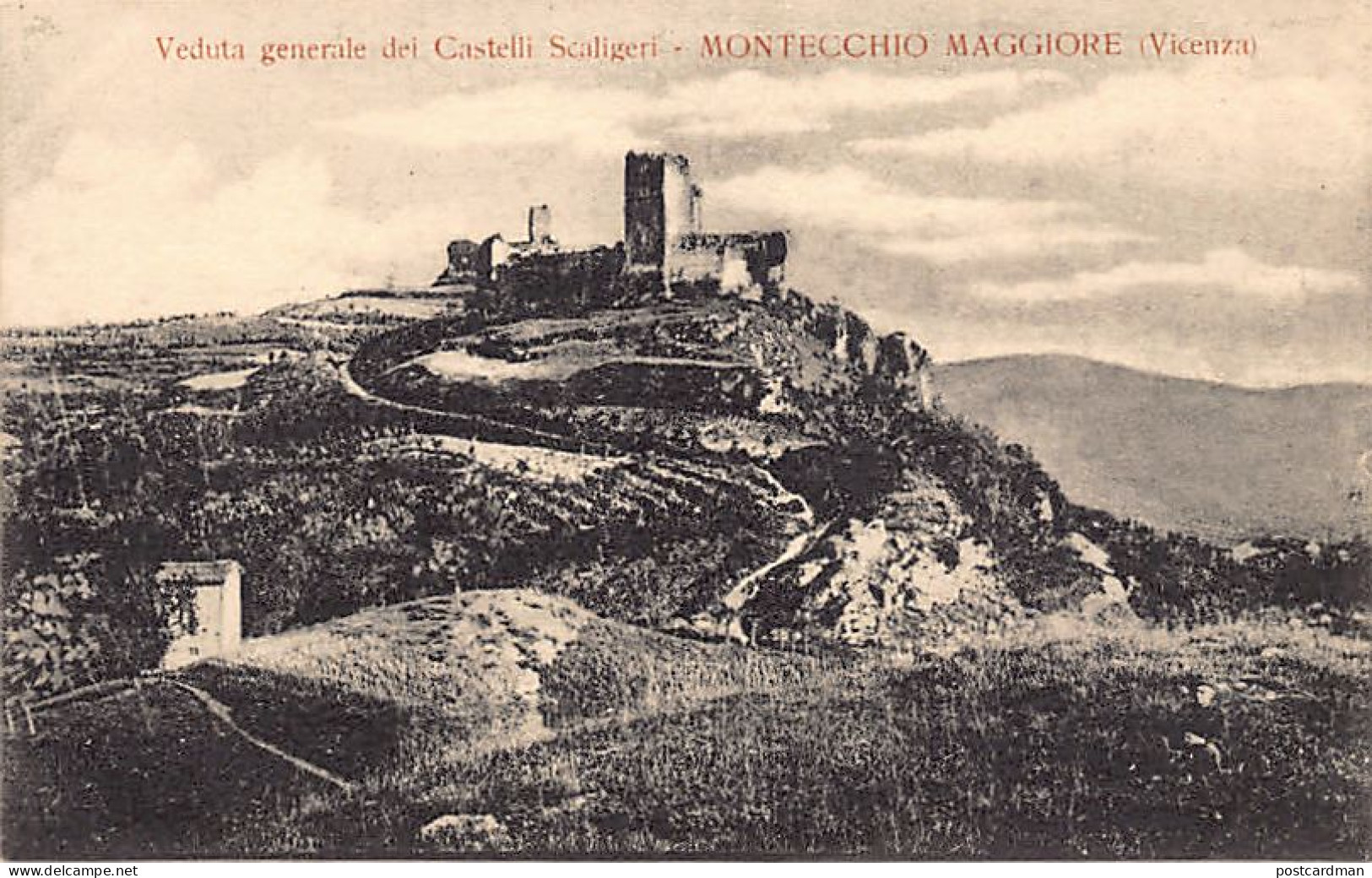 Italia - MONTECCHIO MAGGIORE (VI) Veduta Generale Dei Castelli Scaligeri - Autres & Non Classés