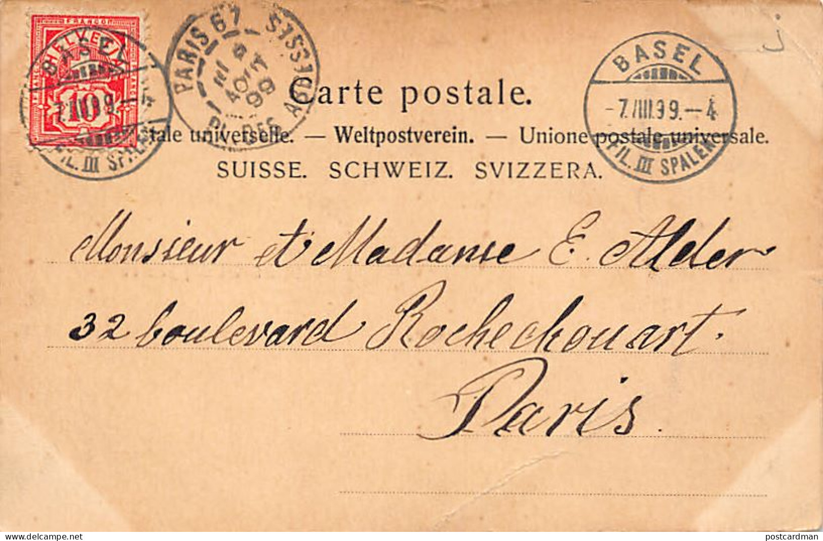 BASEL - Eidgenöss. Unteroffizierfest 5., 6. Und 7. August 1899 - Ed. Riggenbach  - Basilea