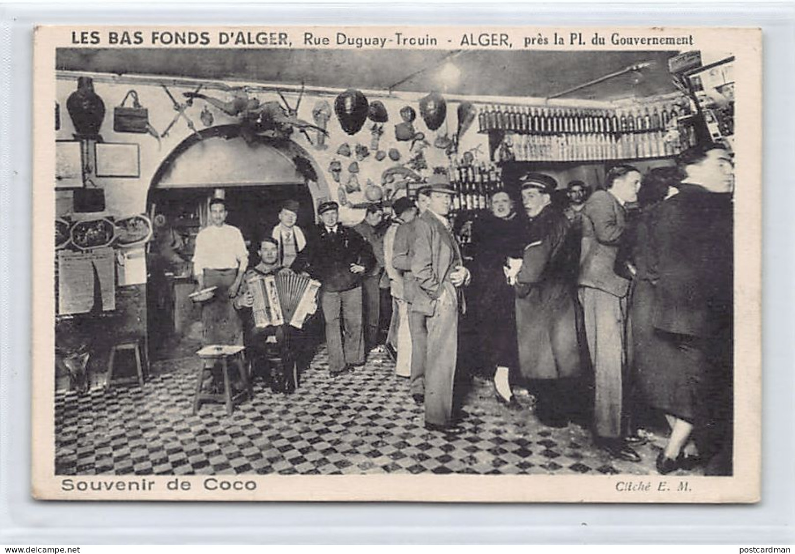 Les Bas-Fonds D'Alger - SOUVENIR DE COCO - Rue Duguay-Trouin - Accordénoiste - Algiers