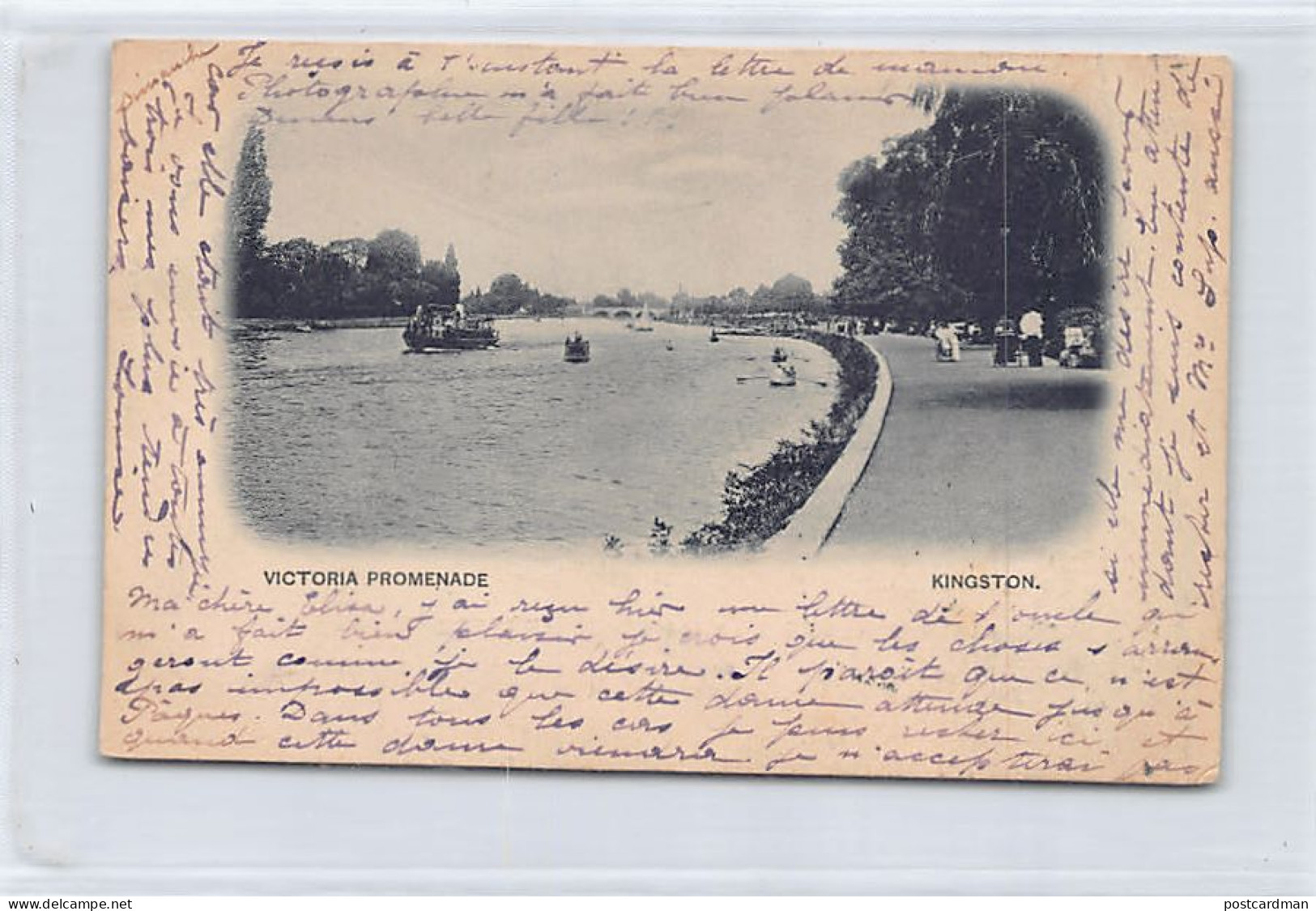KINGSTON UPON THAMES (Greater London) Victoria Promenade - Year 1899 - Forerunner Small Size Postcard - SEE SCANS FOR CO - Londen - Buitenwijken