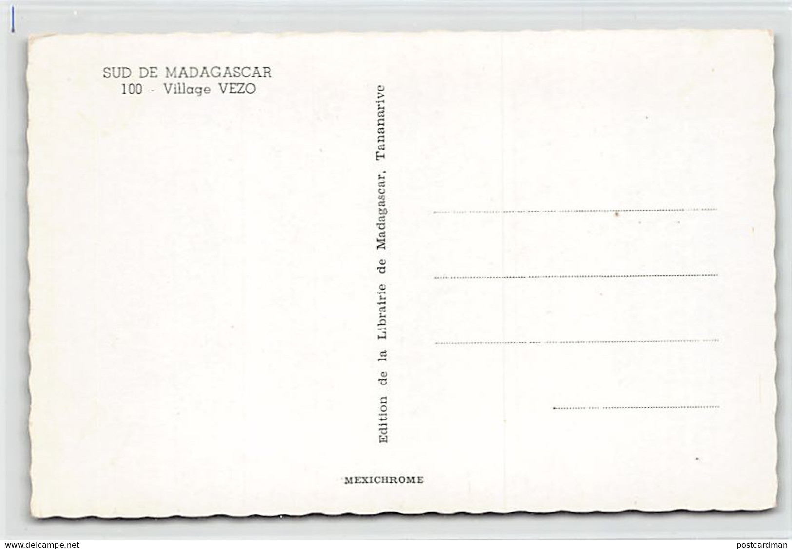 Madagascar - Village Vezo - Ed. Librairie De Madagascar 100 - Madagaskar