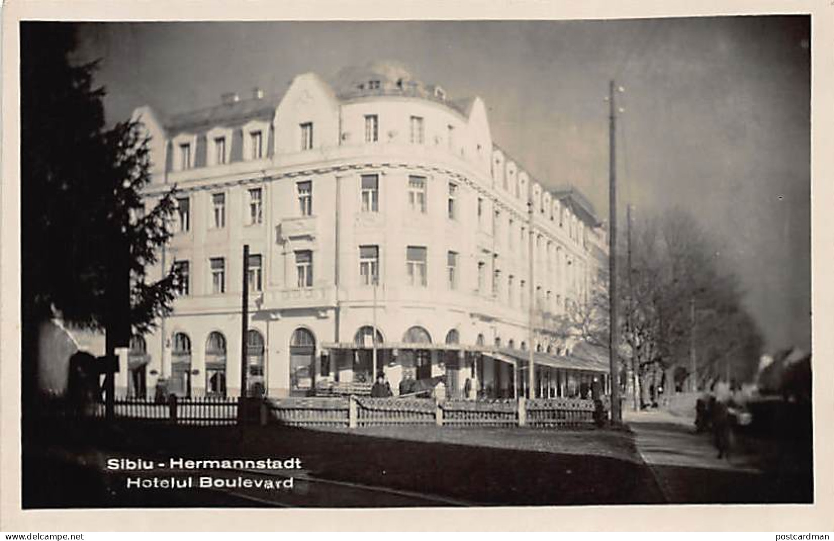 Romania - SIBIU (Hermannstadt) - Hotelul Boulevard.Real Photo - Roumanie