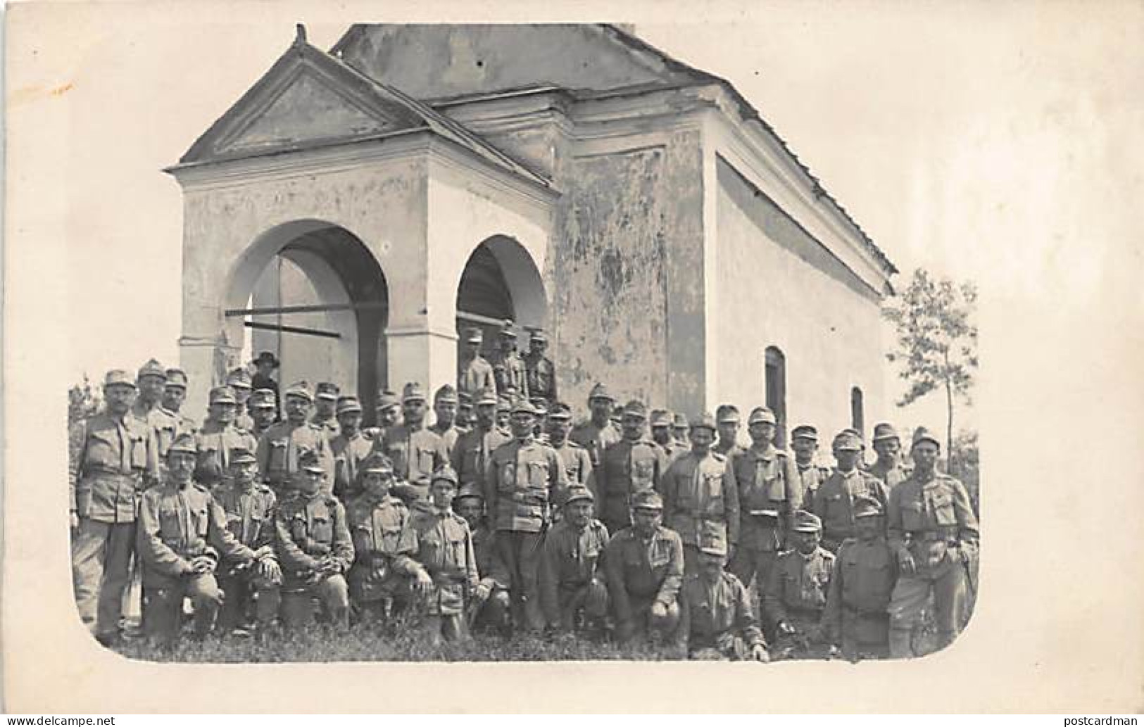 Romania - BALCESTI - Austro-hungarian Soldiers In Front Of The Chapel (28 May 1917) - REAL PHOTO - Romania