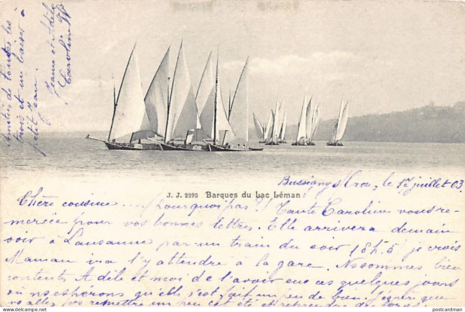 Barques Du Lac Léman (GE) - Ed. Jullien J.J. 2293 - Sonstige & Ohne Zuordnung