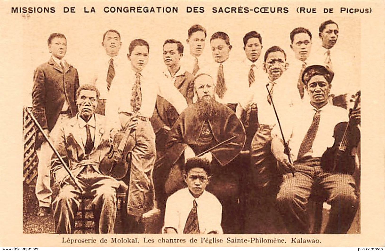 Hawaii - Molokai Leper Colony - The Cantors Of The Sainte-Philomène Church In Kalawao - Publ. Missions De La Congrégatio - Molokai