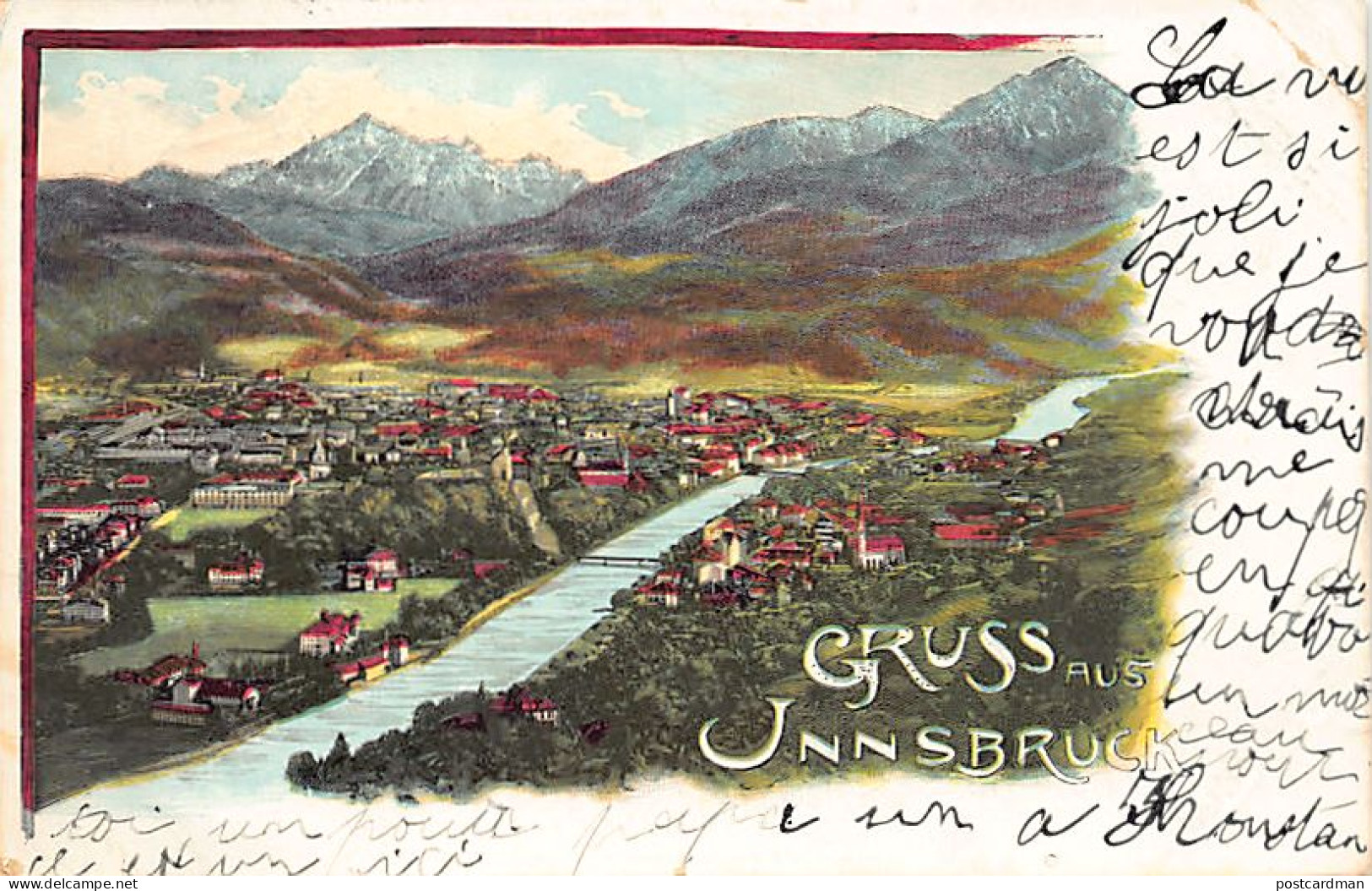 Österreich - Innsbruck (T) Litho. Totalansicht - Innsbruck