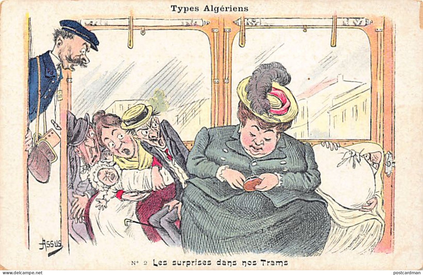 Types Algériens - Les Surprises Dans Nos Trams - Caricature D'ASSUS - Escenas & Tipos