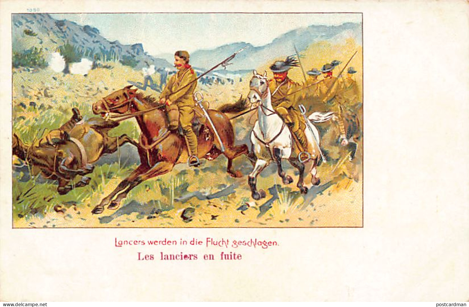 South Africa - BOER WAR - The English Lancers On The Run - Publ. Unknown (publ. In Germany)  - Sudáfrica