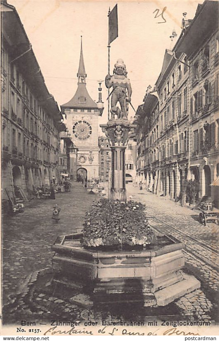 BERN - Zähringer Oder Bärenbrunnen Mit Zeitglockenturm - Verlag Franco-Suisse 2157 - Bern