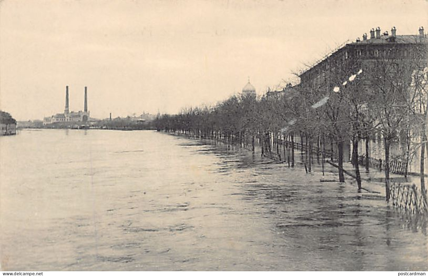 Russia - Flooding In Moscow, April 1908 - Kokorevsky Boulevard - Publ. Unknown  - Rusia