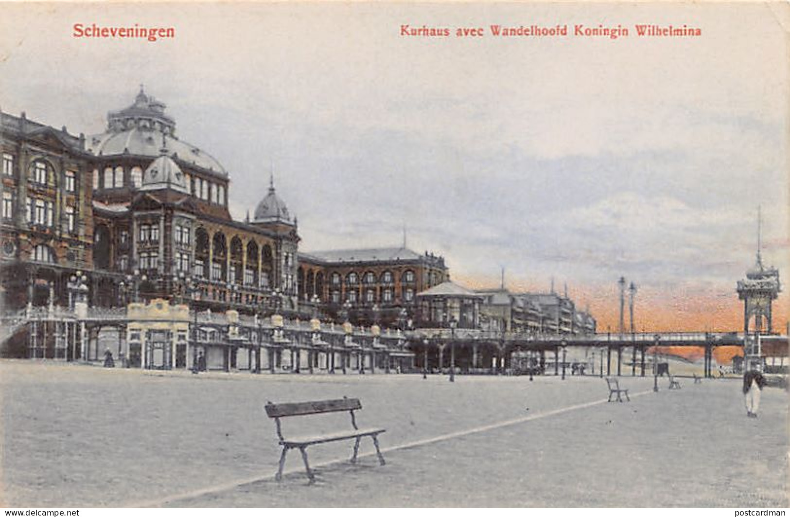 SCHEVENINGEN - Kurhaus Avec Wandelhoofd Koningin Wilhelmina - Uitg. H. Guggenheim & Co. 12345 - Scheveningen