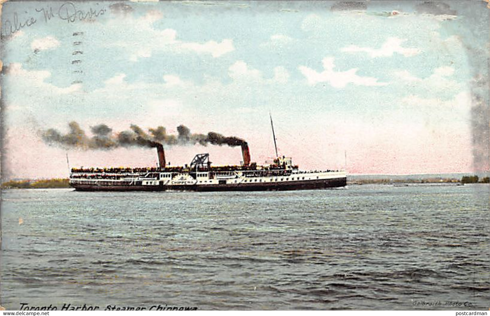 Canada - TORONTO (ON) - Steamer Chippewa In Harbor - Publ. W.J. Gage & Co.  - Toronto