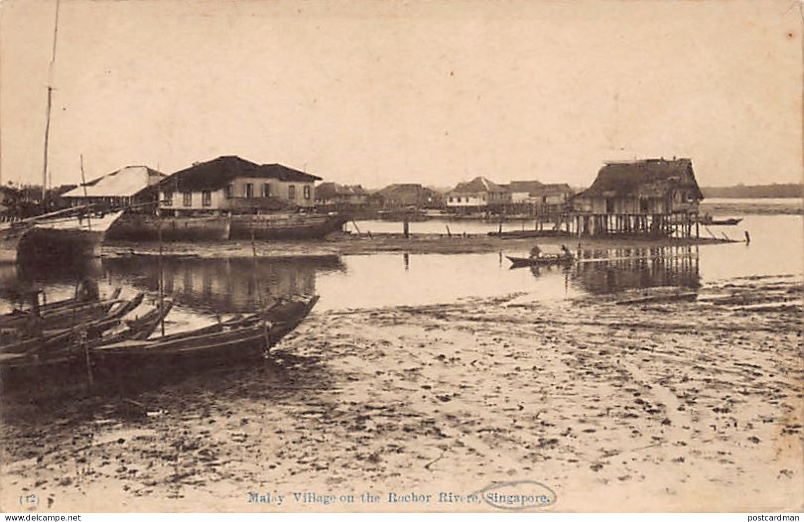 Singapore - Malay Village On The Rochor River - Publ. Unknown (Printed In Japan) - Singapur