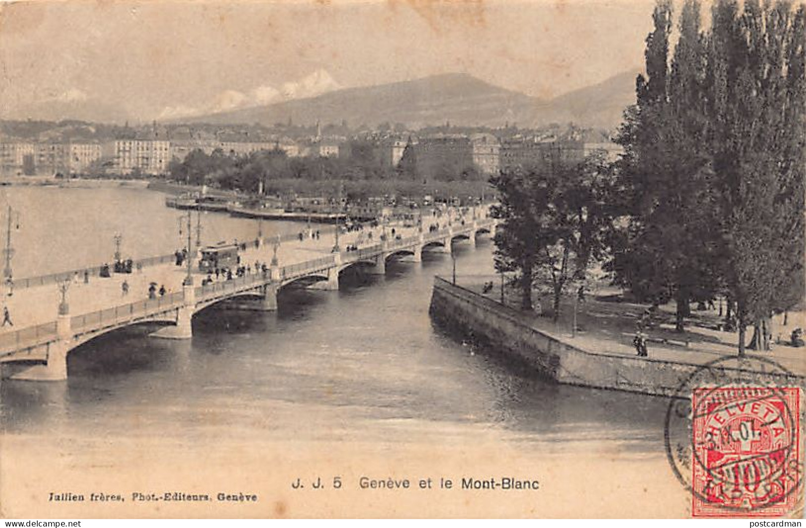 GENÈVE - Le Mont-Blanc - Ed. Jullien J.J. 5 - Genève
