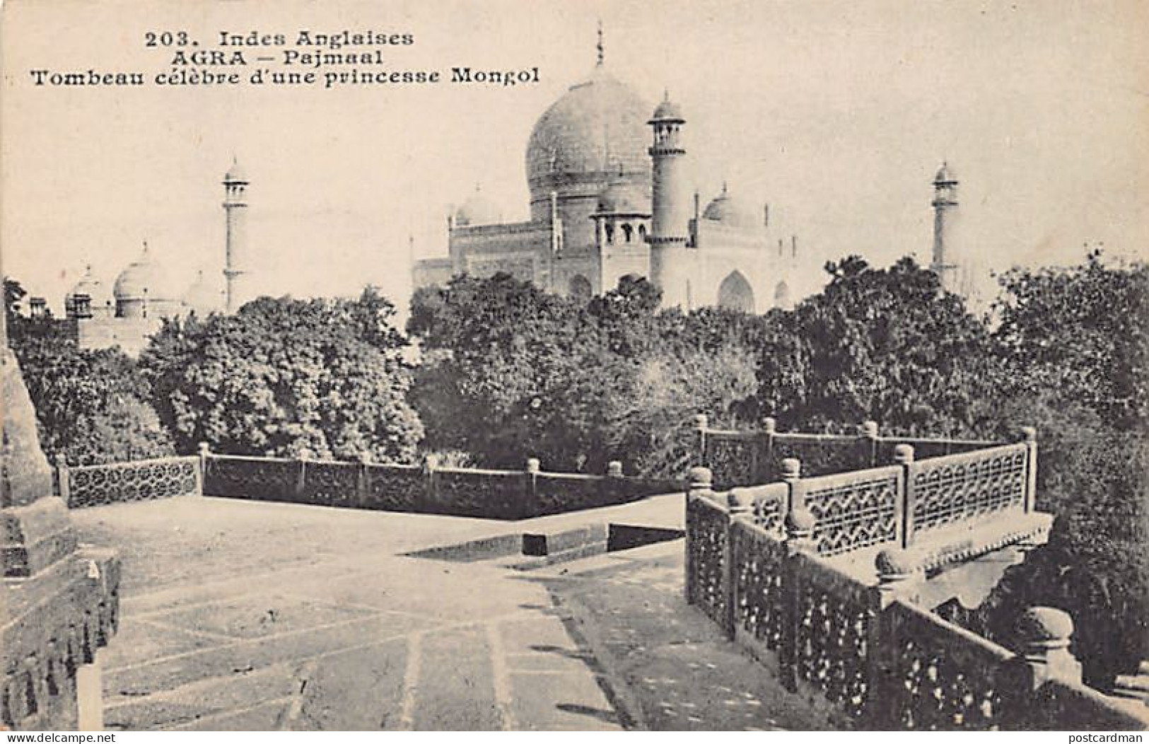 India - AGRA - The Taj Mahal - Publ. Messageries Maritimes 203 - Inde