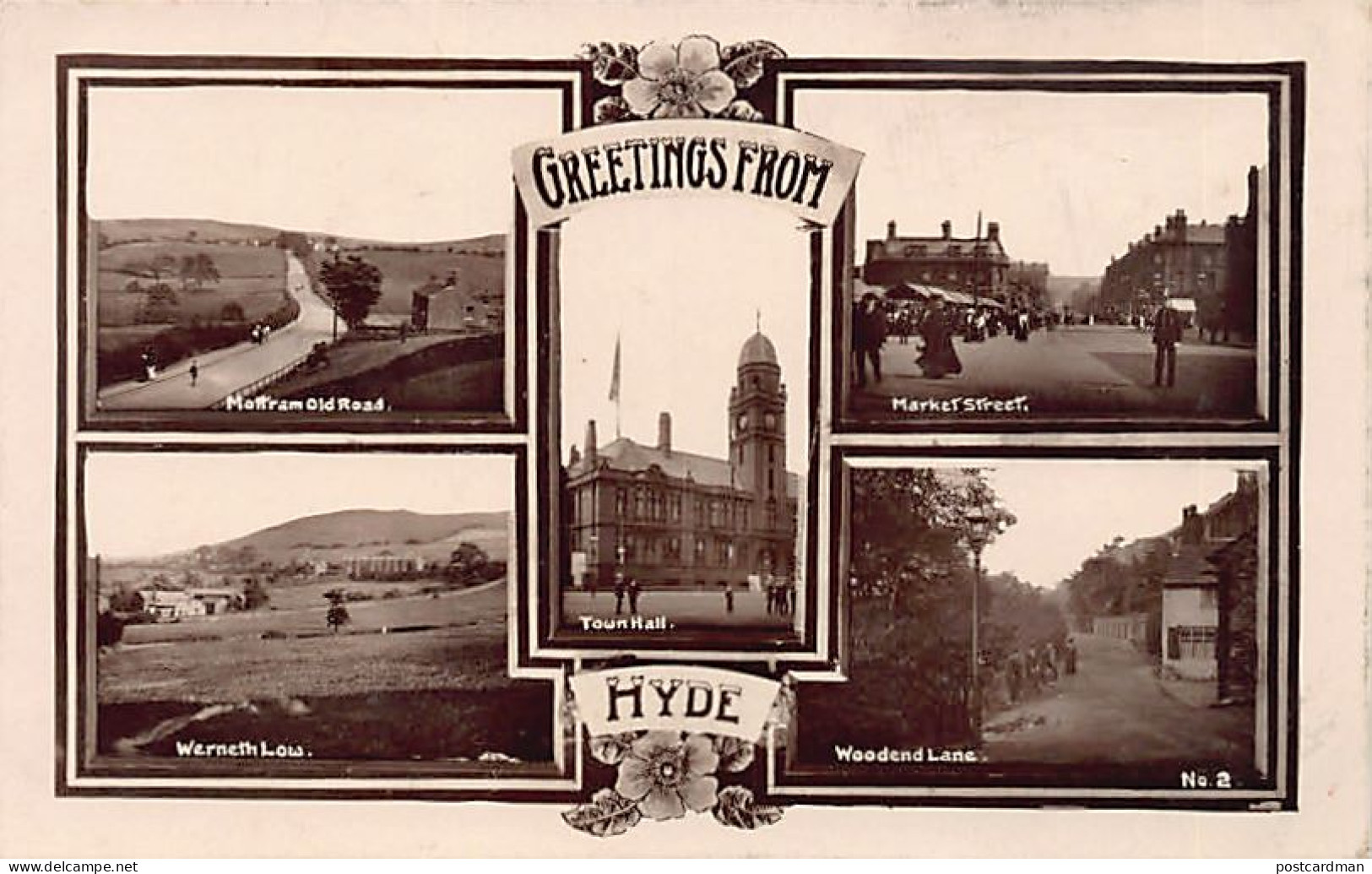 England - HYDE - Mottram Old Road - Market Street - Woodendlane - Werneth Low - Town-Hall - Otros & Sin Clasificación