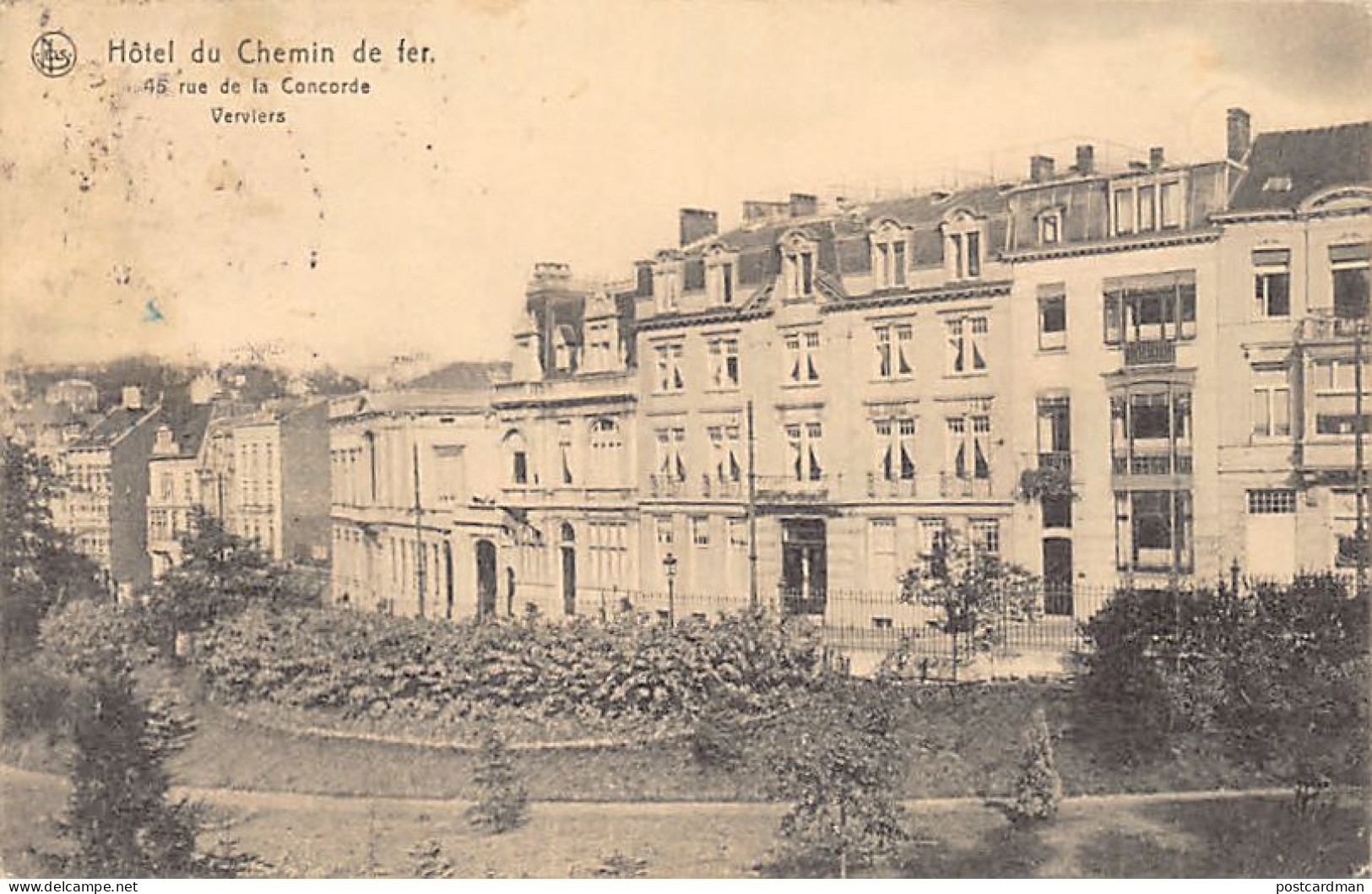 VERVIERS (Liège) Hôtel Du Chemin De Fer, 45 Rue De La Concorde - Ed. Nels  - Verviers