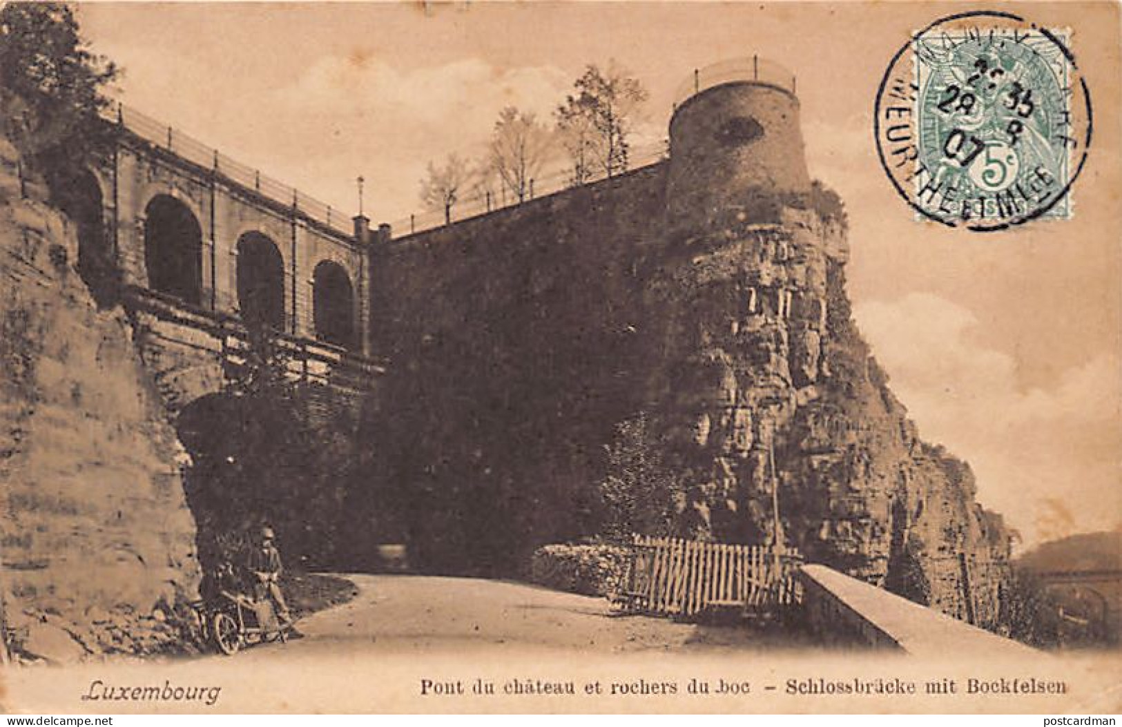 LUXEMBOURG-VILLE - Pont Du Château Et Rochers Du Boc - Ed. O. Schleich  - Luxemburg - Stadt