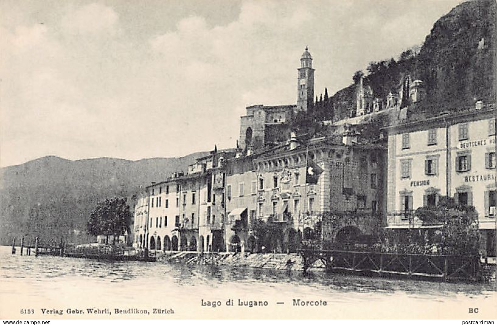 Svizzera - MORCOTE (TI) Deutsches Hotel Pension Restaurant - Lago Di Lugano - Ed. Wehrli 6153 - Morcote