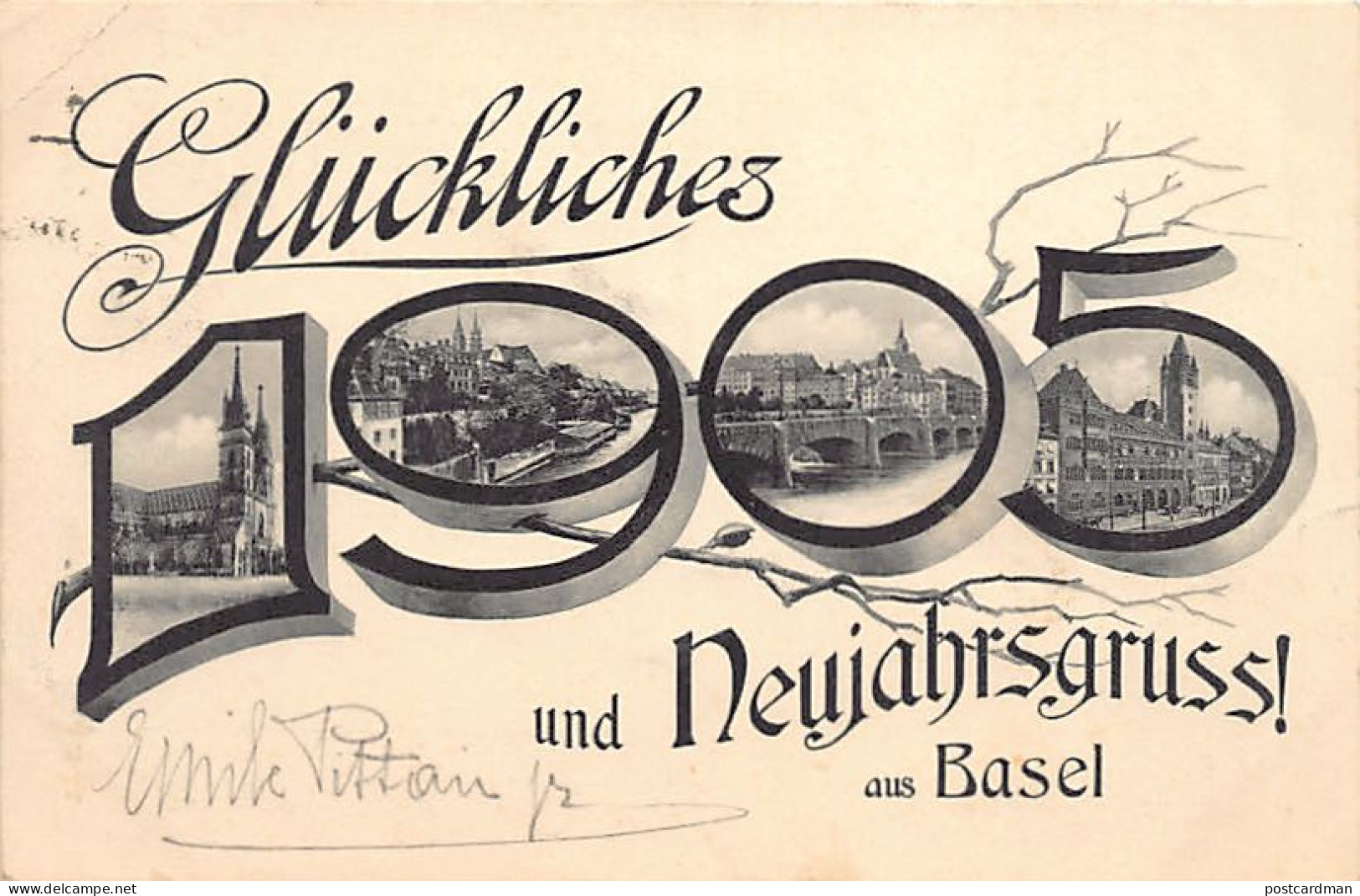 BASEL - Neujahrgruss 1905 - Verlag A. Krieger  - Basilea