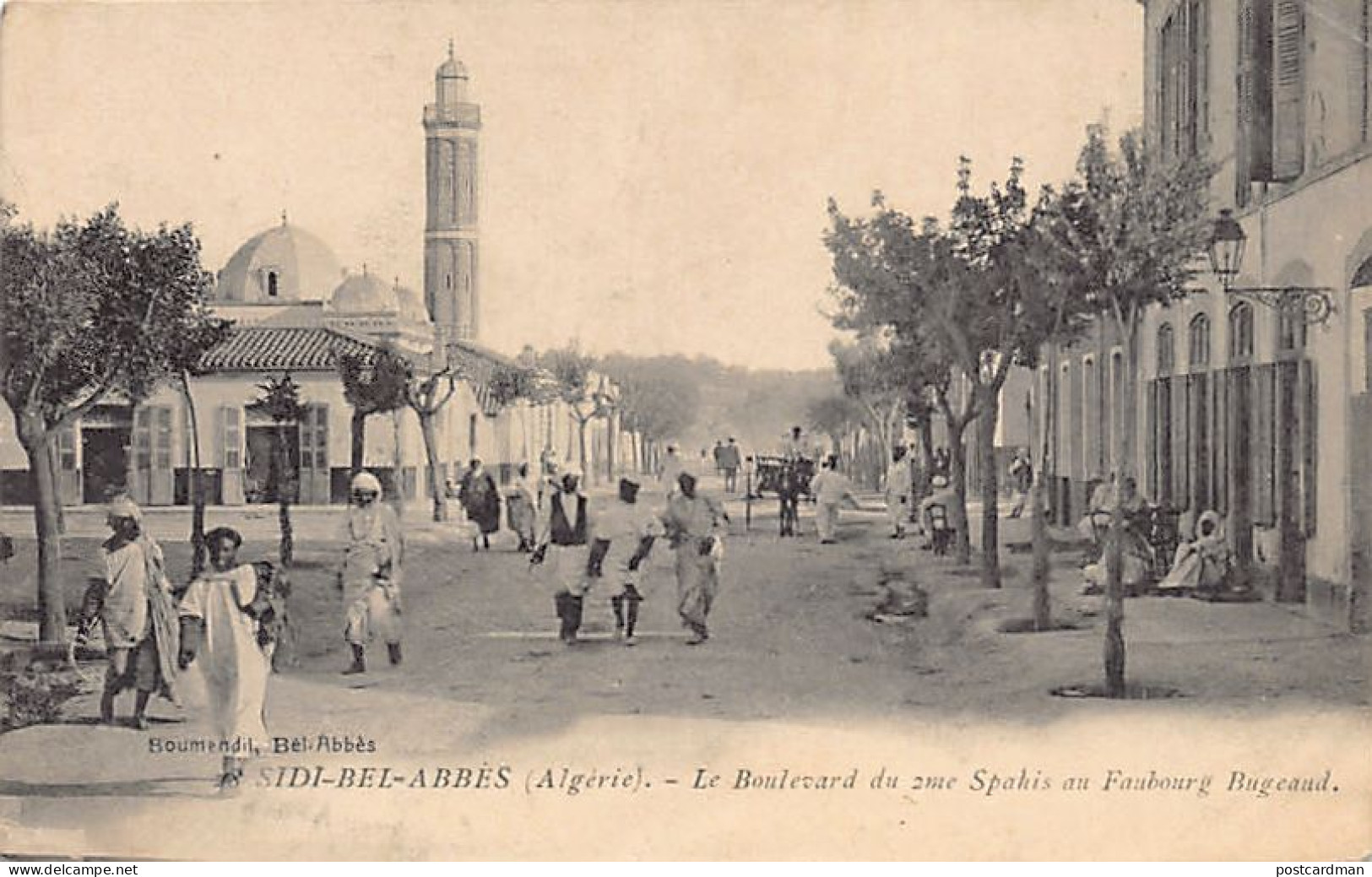 Algérie - SIDI BEL ABBÈS - Le Boulevard Du 2ème Spahis Au Faubourg Bugeaud - Ed. Boumendil 28 - Sidi-bel-Abbes