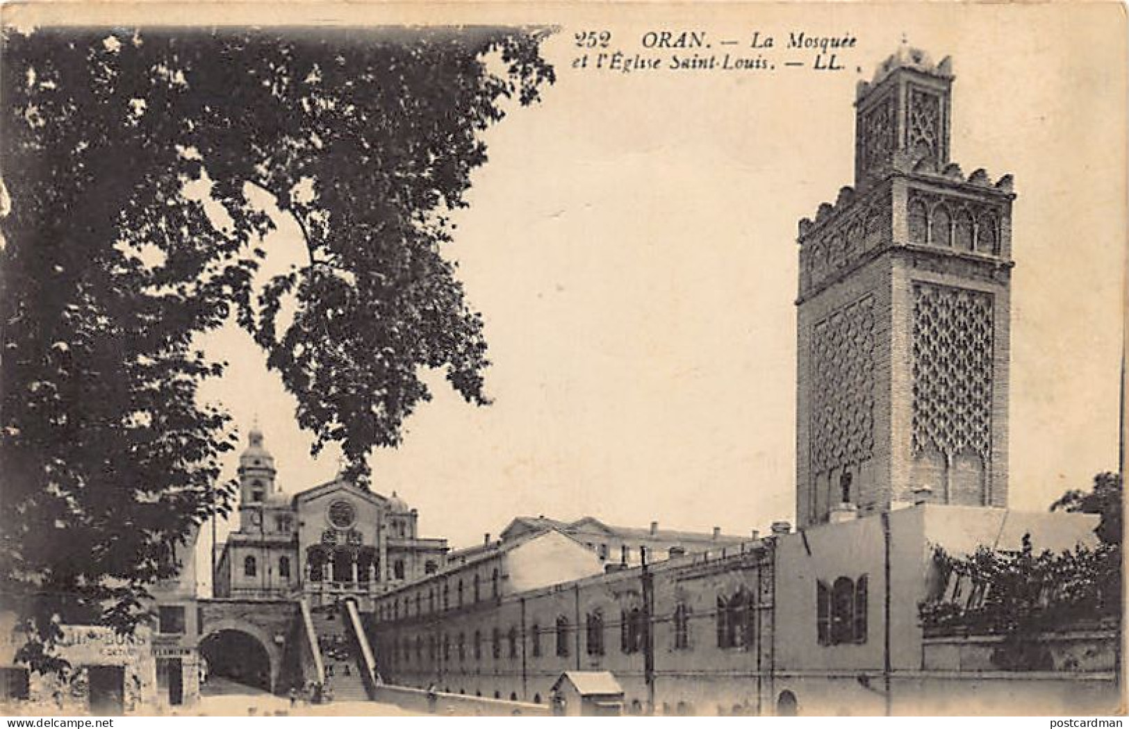 ORAN - La Mosquée Et L'église Saint-Louis  - Oran