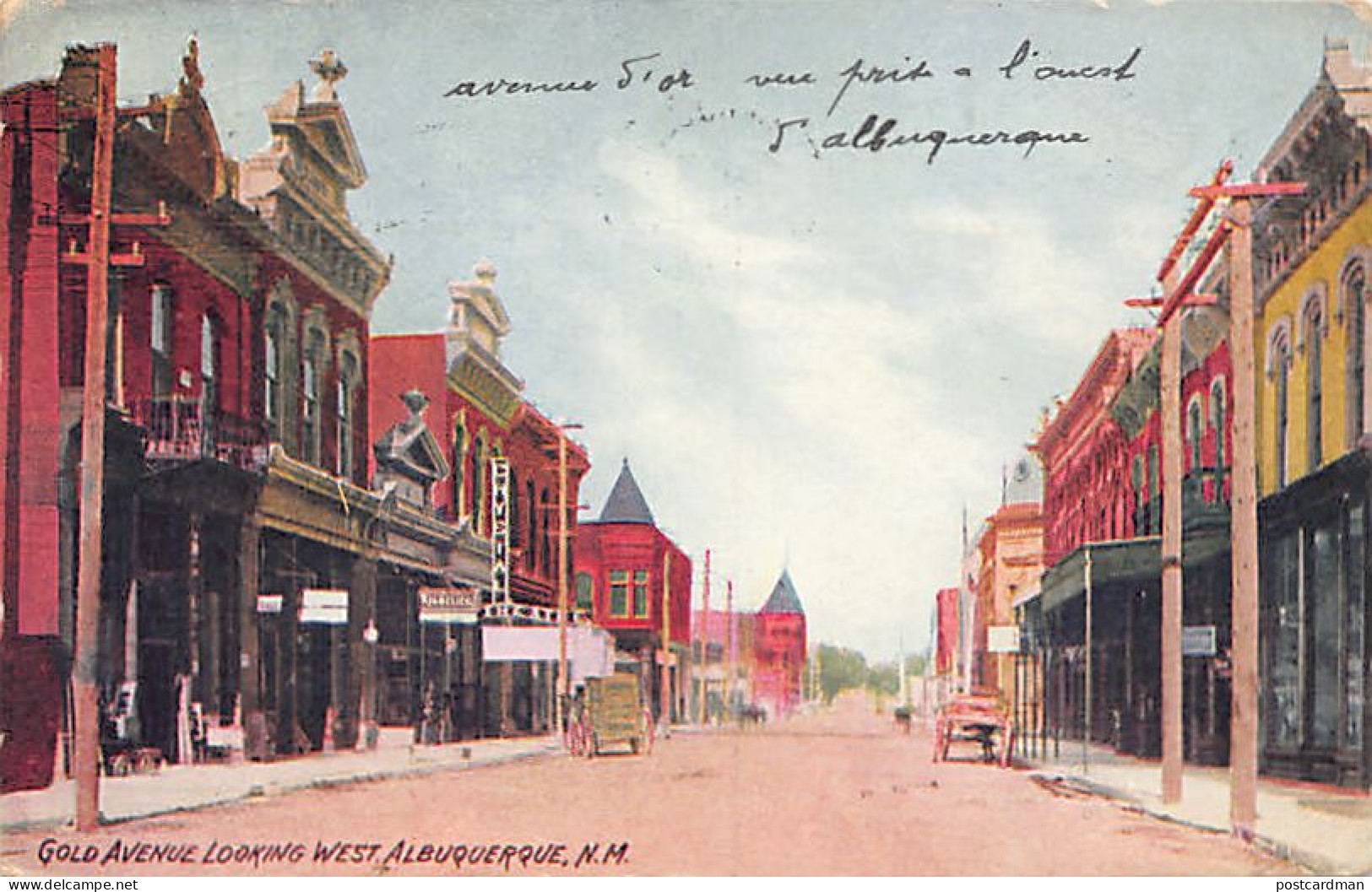 ALBUQUERQUE (NM) Gold Avenue Looking West - Crystal Theatre - Albuquerque