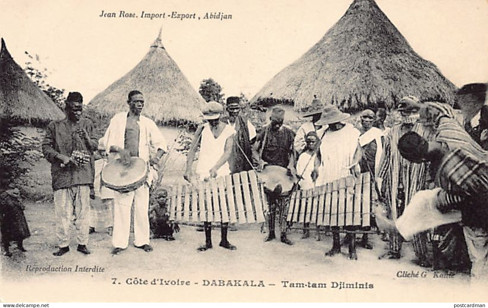 Côte D'Ivoire - DABAKALA - Tam-tam Djiminis - Xylophone - Tambour - Ed. G. Kanté - J. Rose 7 - Ivoorkust