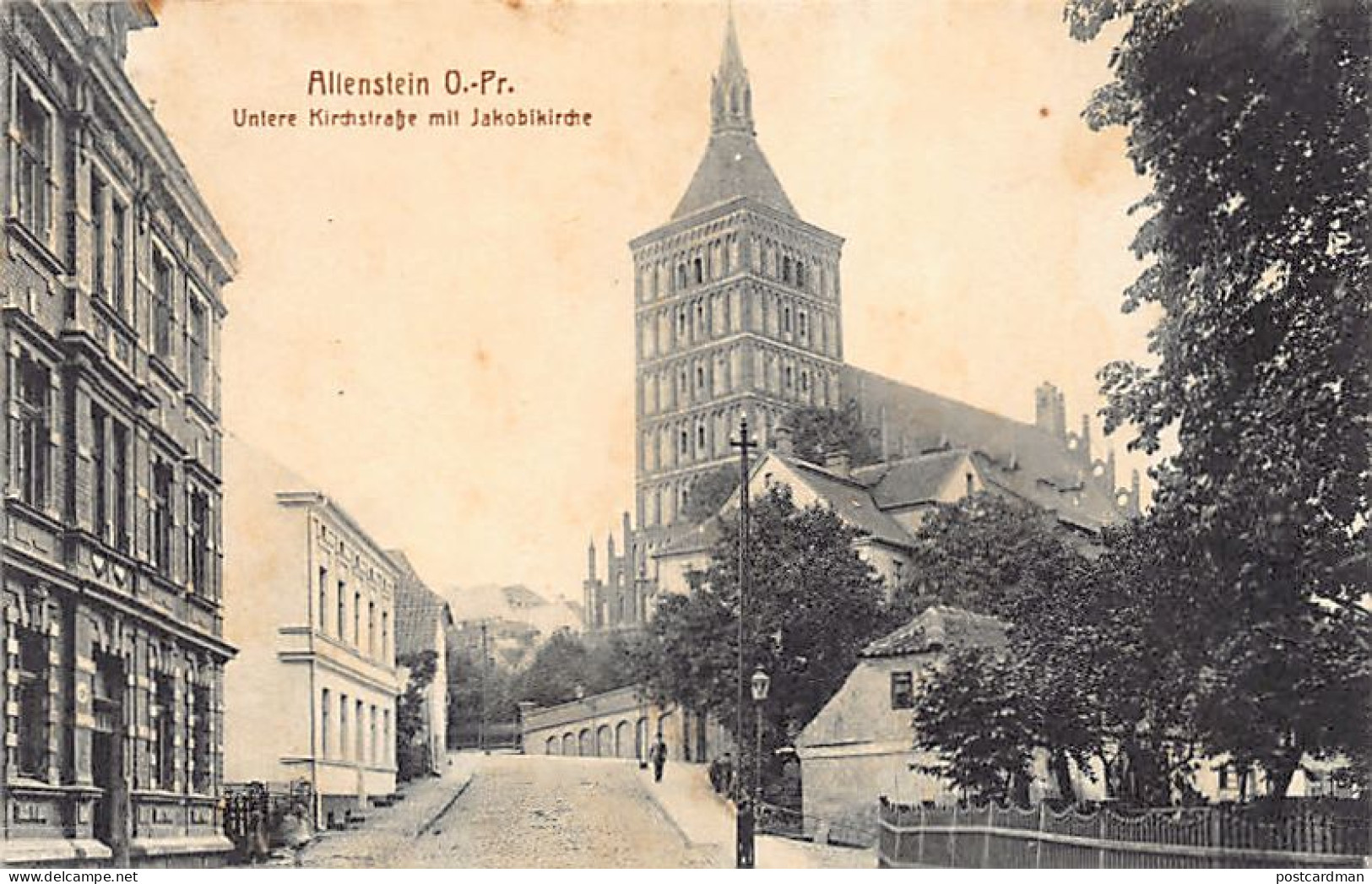 Poland - OLSZTYN Allenstein - Chursh Street And Jakob's Church - Polen