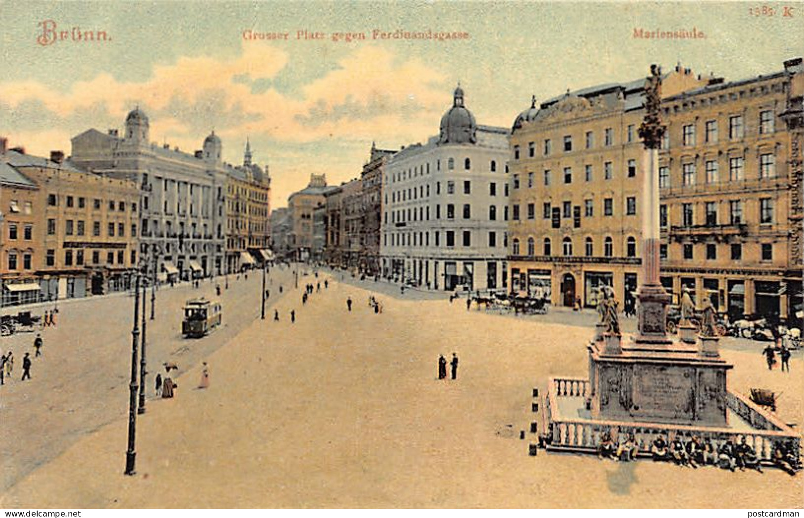 ČESKÁ Rep. Czech Rep. - BRNO Brünn - Grosser Platz Gegen Ferdinandsgasse - Mariensäule - Verlag H. Strauss 1906 - Czech Republic