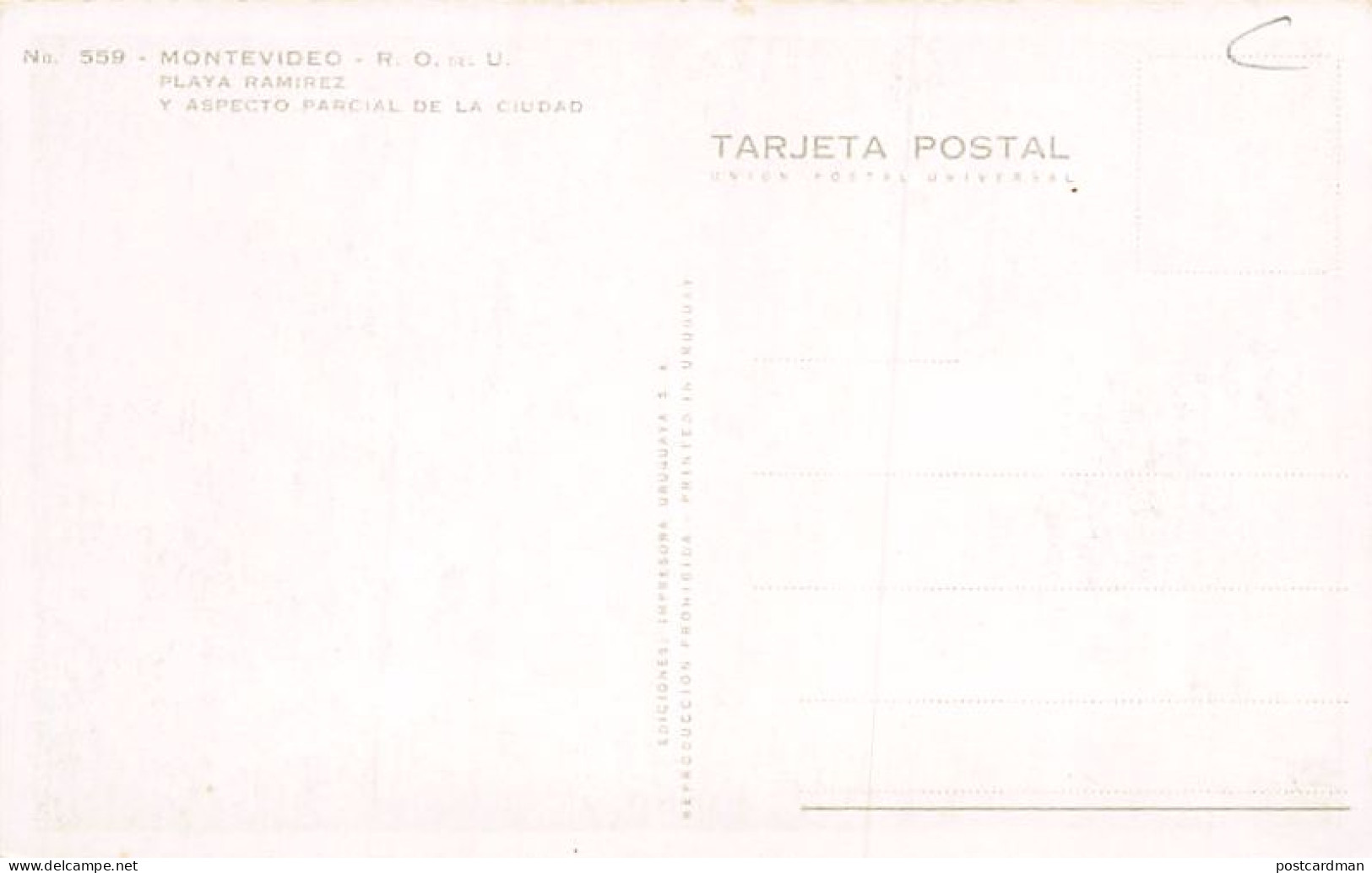 Uruguay - MONTEVIDEO - Playa Ramirez Y Aspecto Parcial De La Ciudad - Vista Aerea - Ed. Impresora Uruguaya S.A. 559 - Uruguay