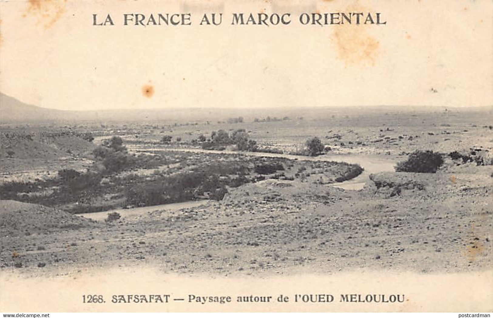 La France Au Maroc Oriental - SAFSAFAT - Paysage Autour De L'Oued Melloulou - Ed. N. Boumendil (Taourit) 1268 - Autres & Non Classés
